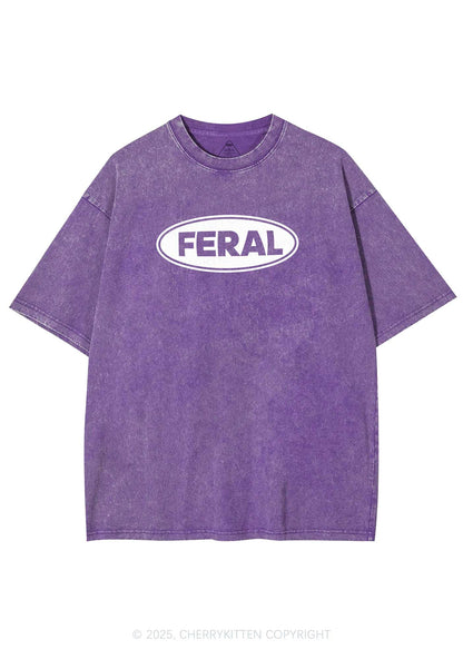 Feral Y2K Shirts Washed Tee Cherrykitten