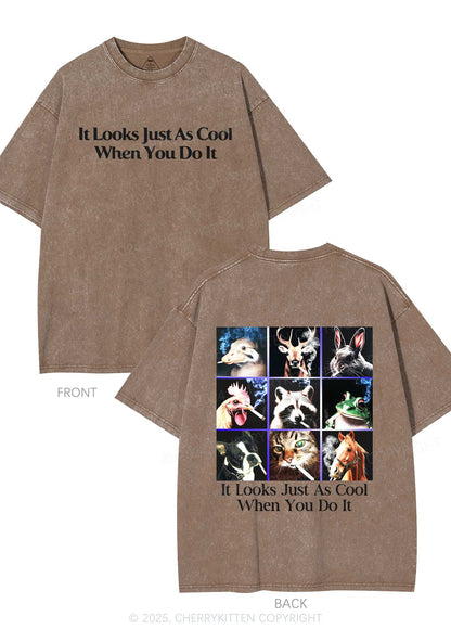 It Looks Just As Cool Y2K Shirts Washed Tee Cherrykitten