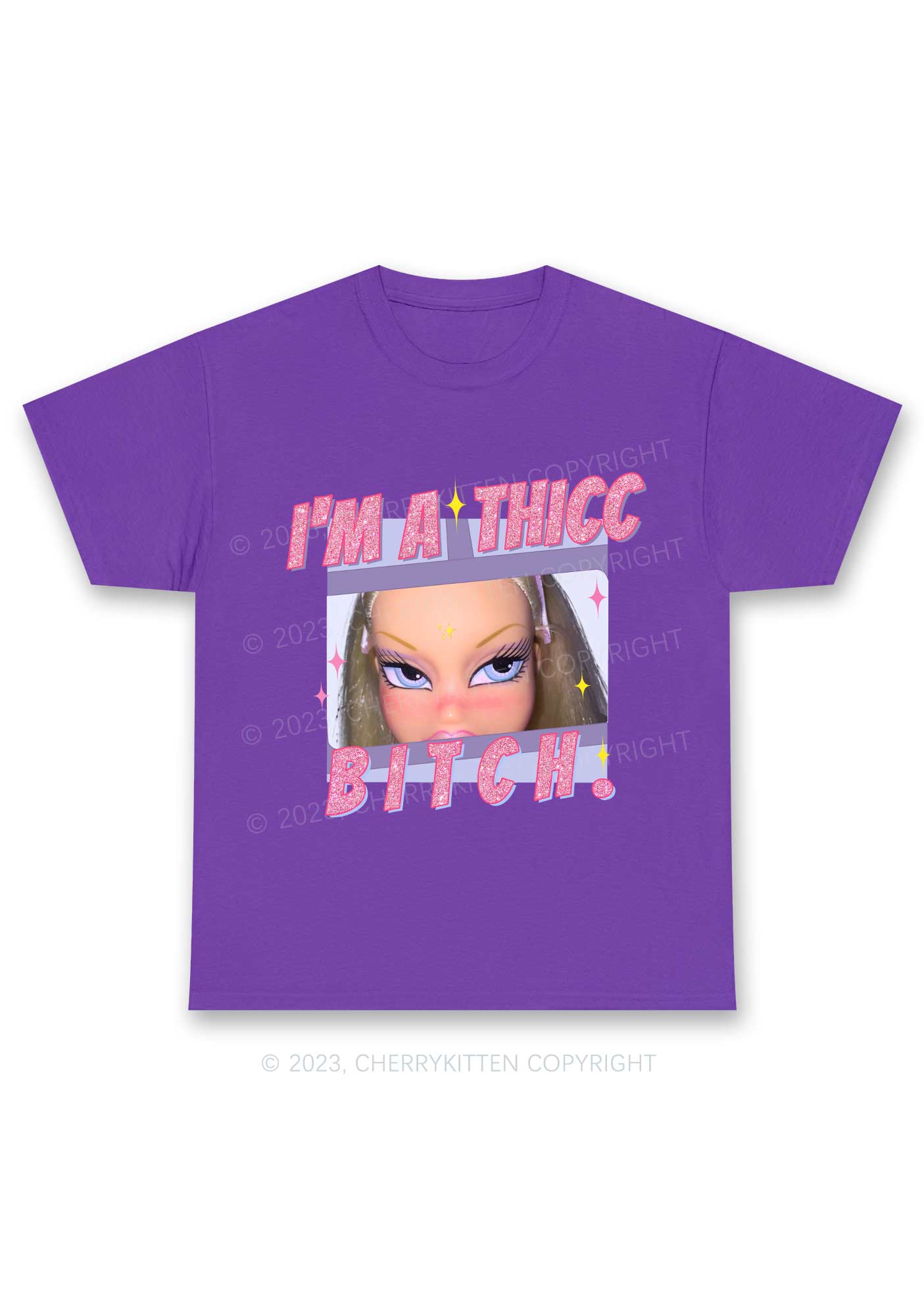 I'm A Thicc Bxxch Y2K Chunky Shirt Cherrykitten