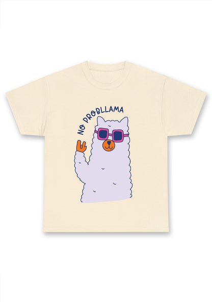 No Probllama Alpacas Chunky Shirt