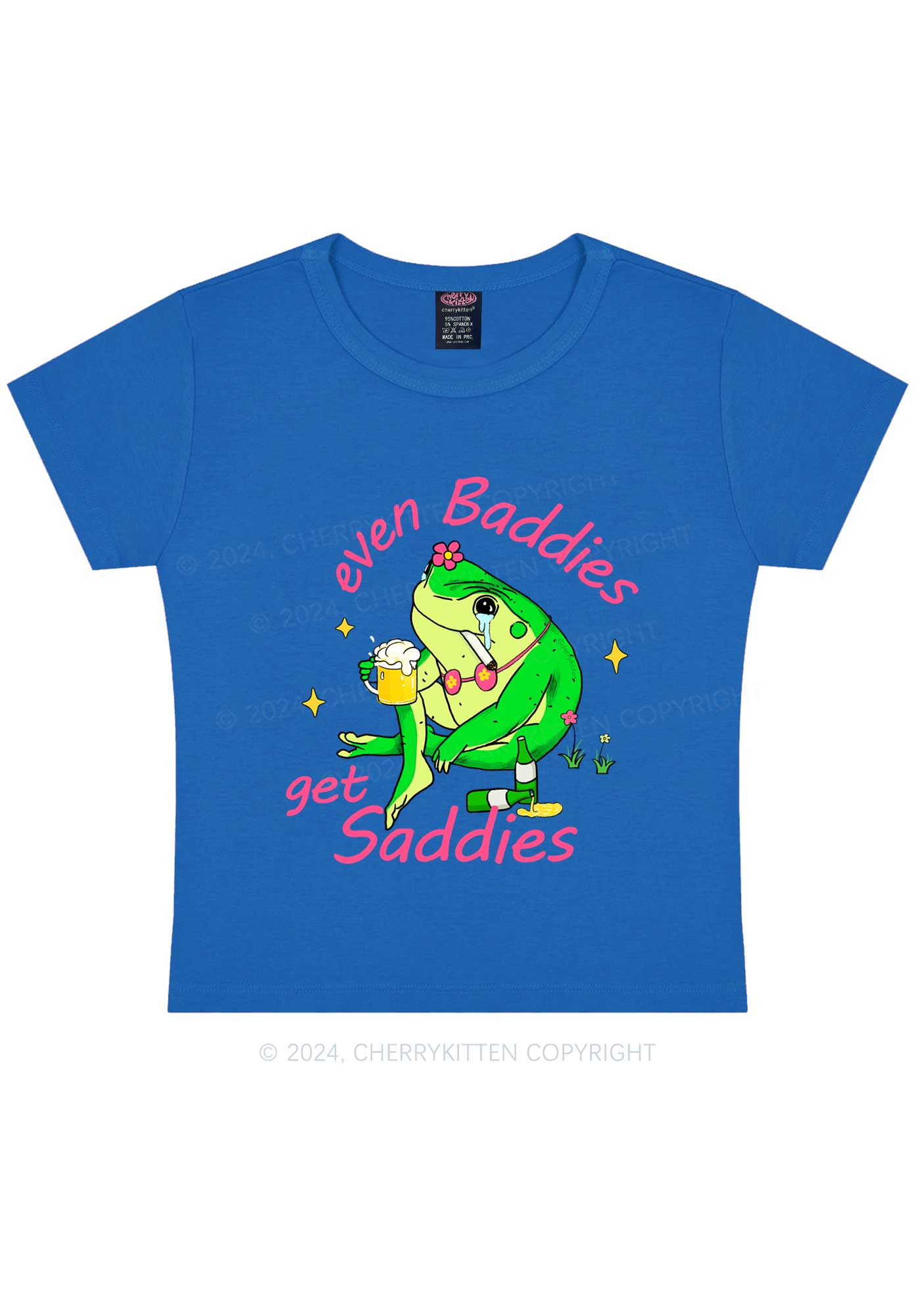 Drunk Frog Y2K Baby Tee Cherrykitten