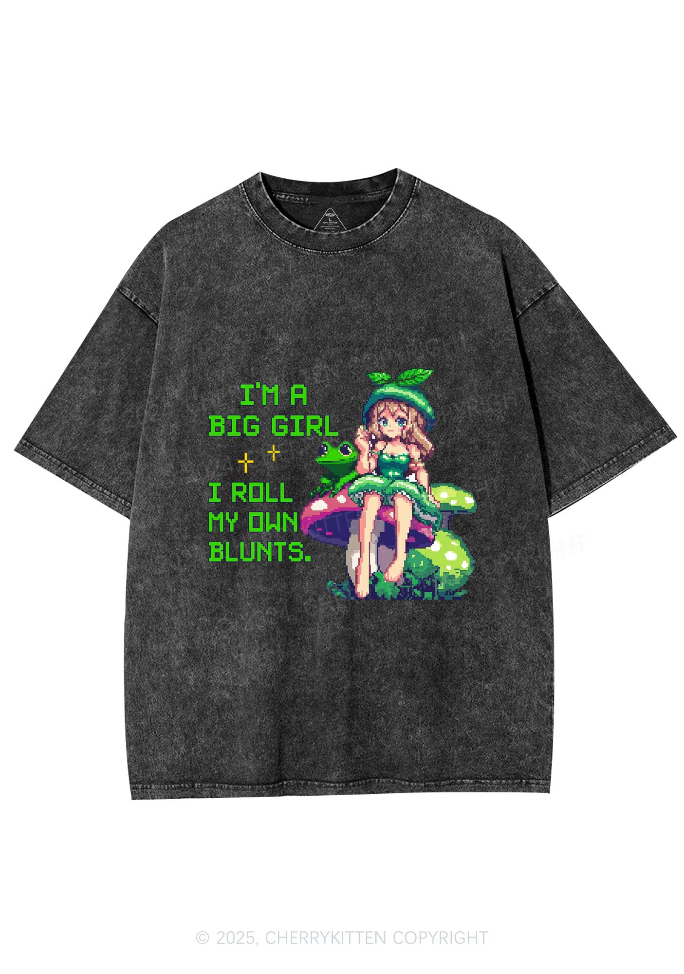 Roll My Own Blunts Y2K Shirts Washed Tee Cherrykitten