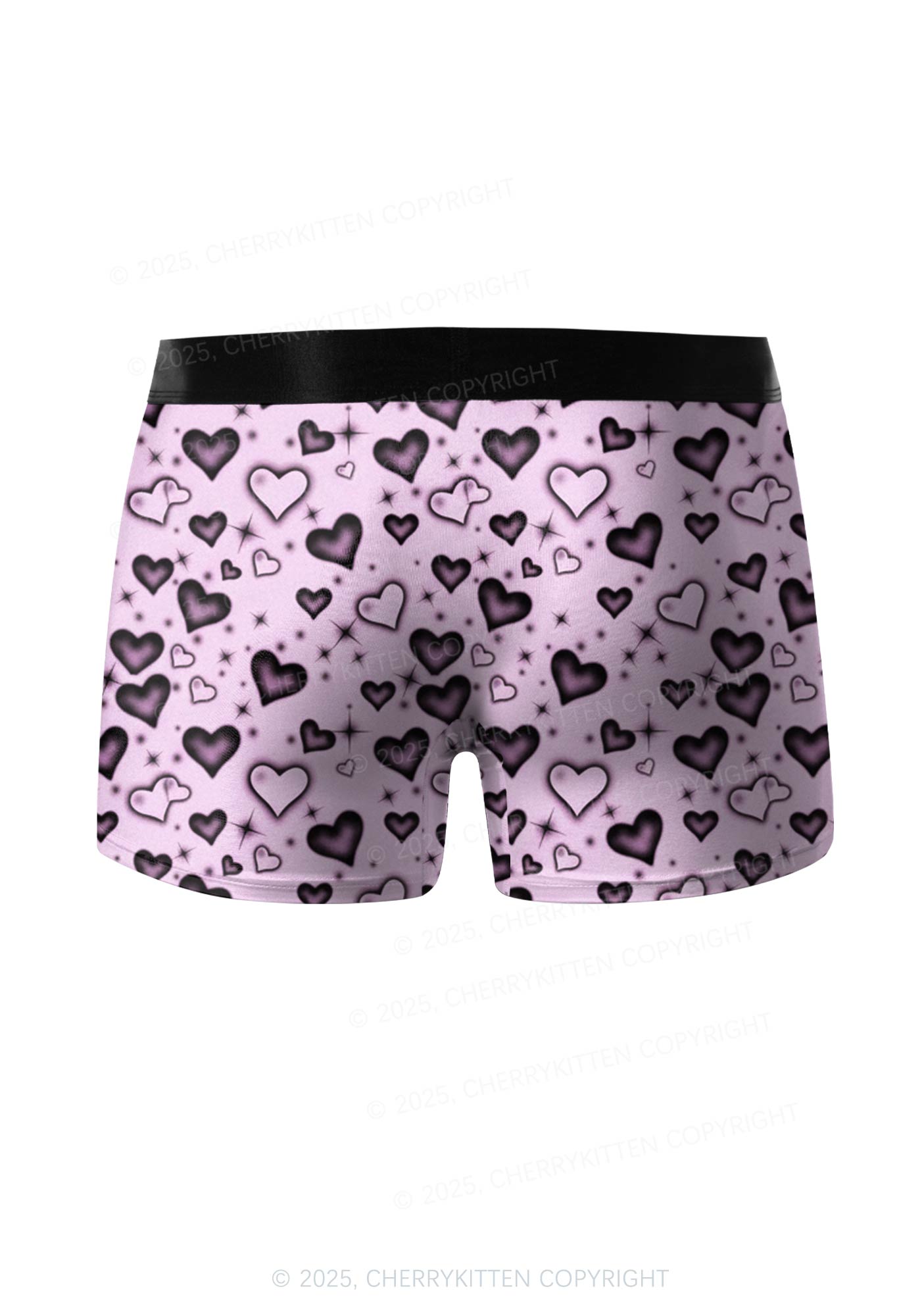 Dark Heart Attack Valentine's Day Y2K Print Couples Boxer Briefs Set Cherrykitten