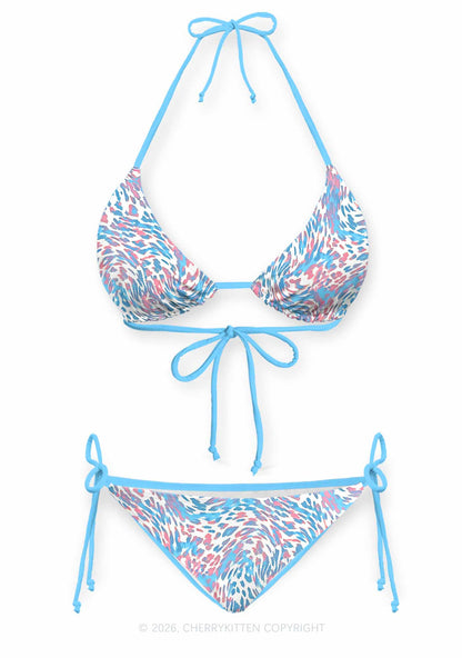 Trans Leopard Pride Y2K Print Bikini Set Cherrykitten