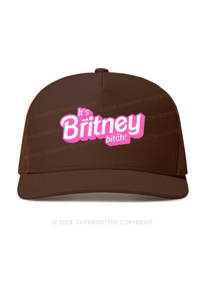 It's Britney Bixch Y2K Trucker Mesh Hat Cherrykitten