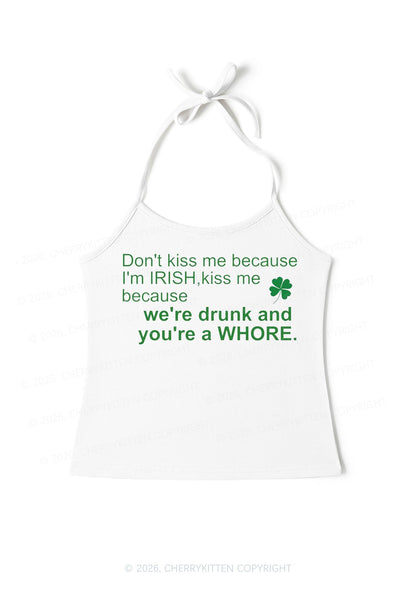 Drunk And Hore St Patricks Y2K Halter Neck Cami Cherrykitten