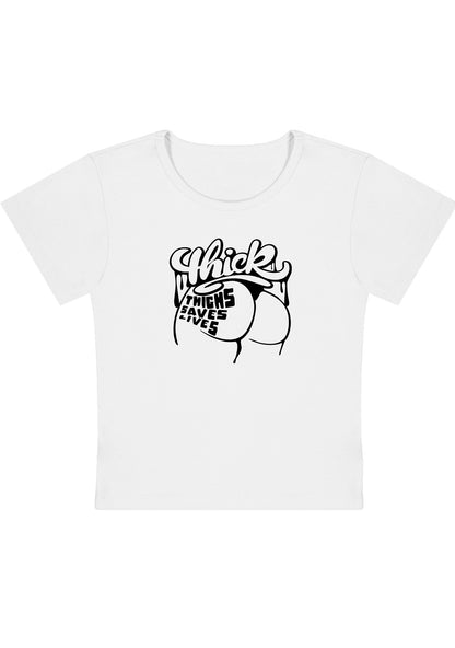 Curvy Thick Thighs Save Lives Baby Tee