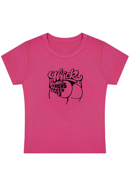 Curvy Thick Thighs Save Lives Baby Tee
