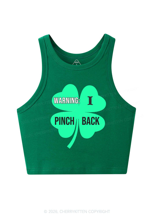 I Pinch Back St Patricks Y2K Crop Tank Top Cherrykitten