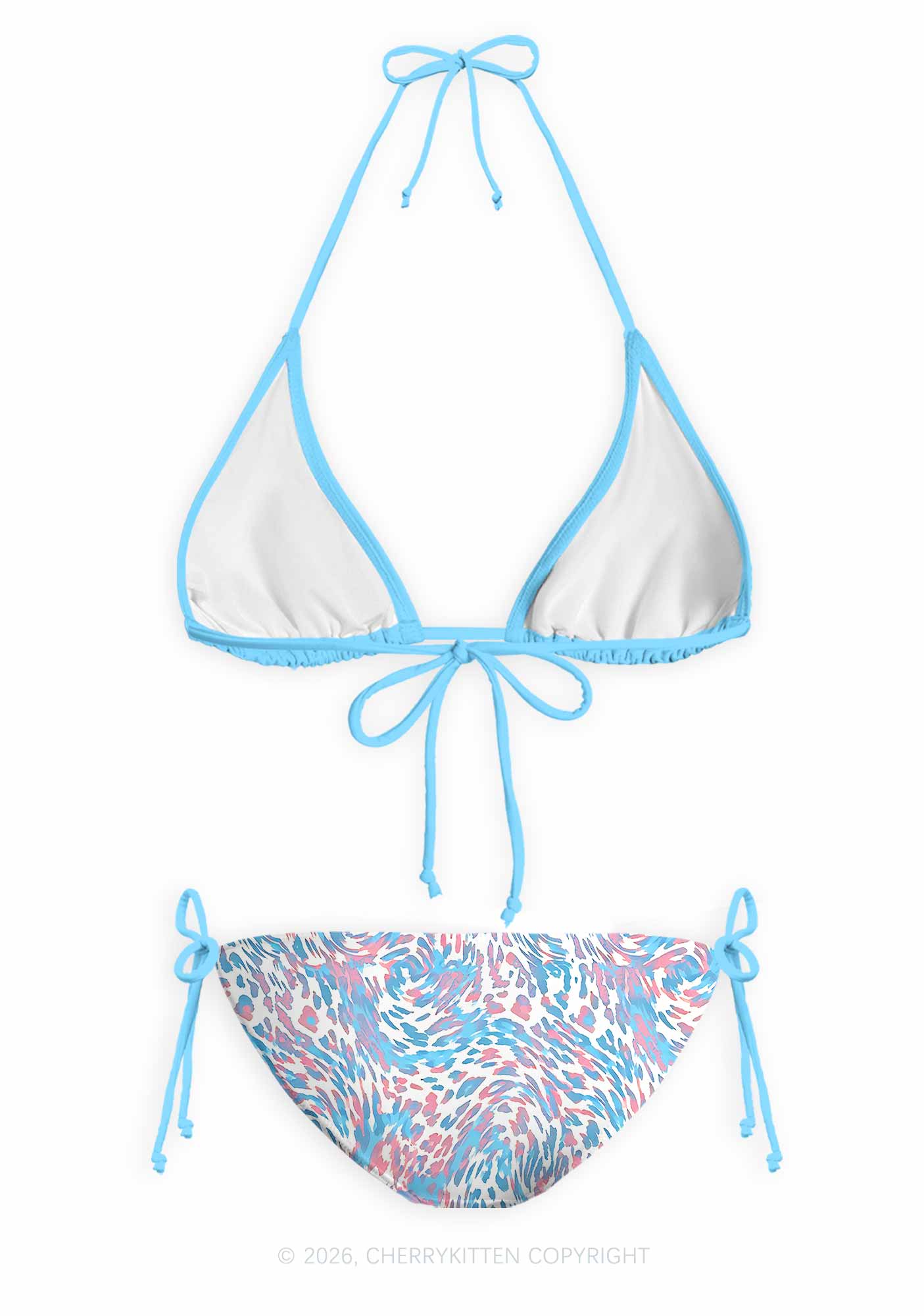 Trans Leopard Pride Y2K Print Bikini Set Cherrykitten