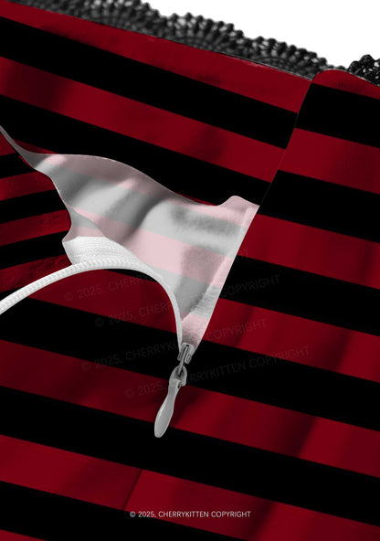 Smoke Blunt Y2K Print Midi Skirt Cherrykitten