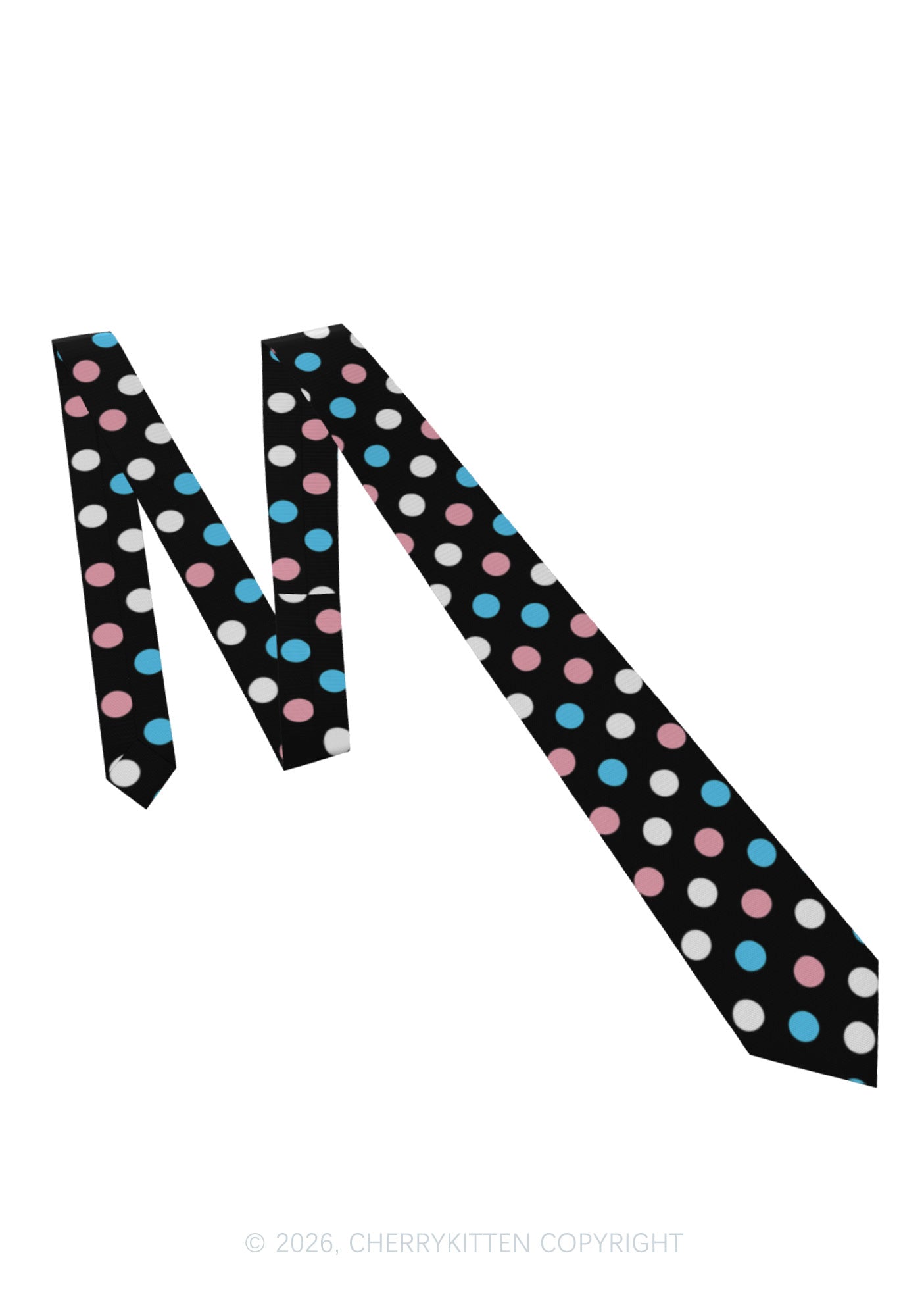 Trans Dots Pride Y2K Necktie Cherrykitten