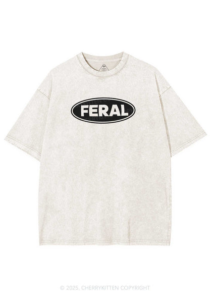 Feral Y2K Shirts Washed Tee Cherrykitten