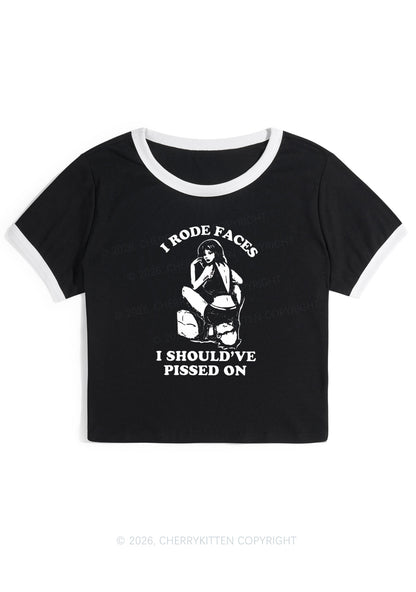 I Rode Faces Y2K Ringer Tee Cherrykitten
