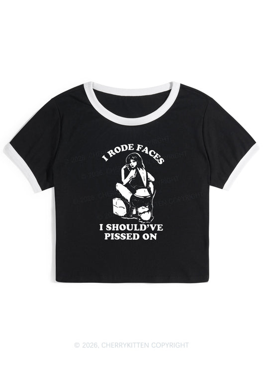 I Rode Faces Y2K Ringer Tee Cherrykitten