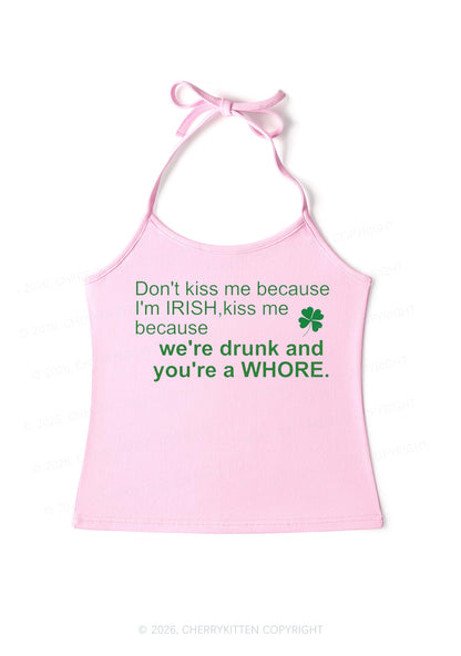 Drunk And Hore St Patricks Y2K Halter Neck Cami Cherrykitten