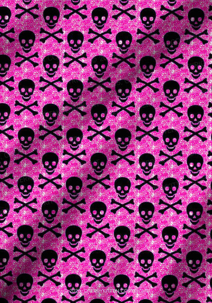 Skeleton Squad Valentine's Day Y2K Print Long Sleeve Pajama Set Cherrykitten