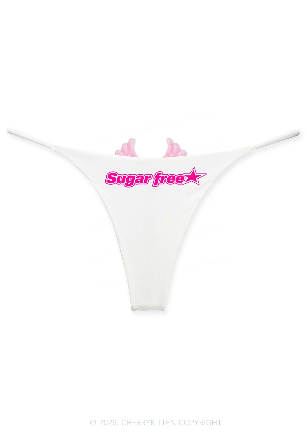Sugar Free Y2K Goth Angel Wings Bikini String Thong Cherrykitten