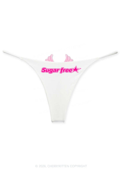 Sugar Free Y2K Goth Angel Wings Bikini String Thong Cherrykitten