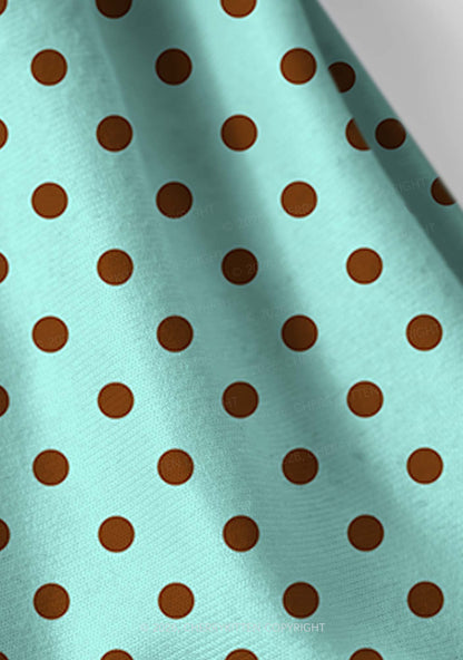 Brown Dots On Mint Green Y2K Print Headband Cherrykitten