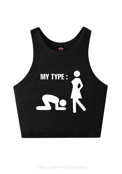 My Type Kneeling Male Y2K Crop Tank Top Cherrykitten