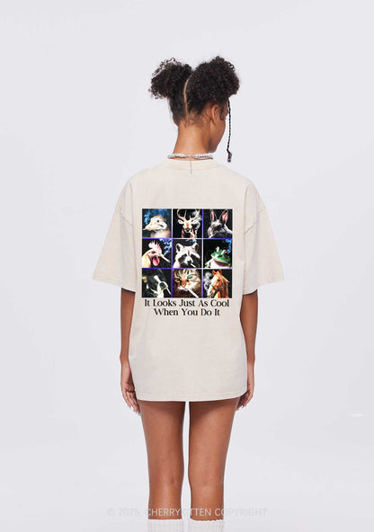 It Looks Just As Cool Y2K Shirts Washed Tee Cherrykitten