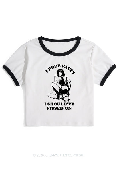 I Rode Faces Y2K Ringer Tee Cherrykitten