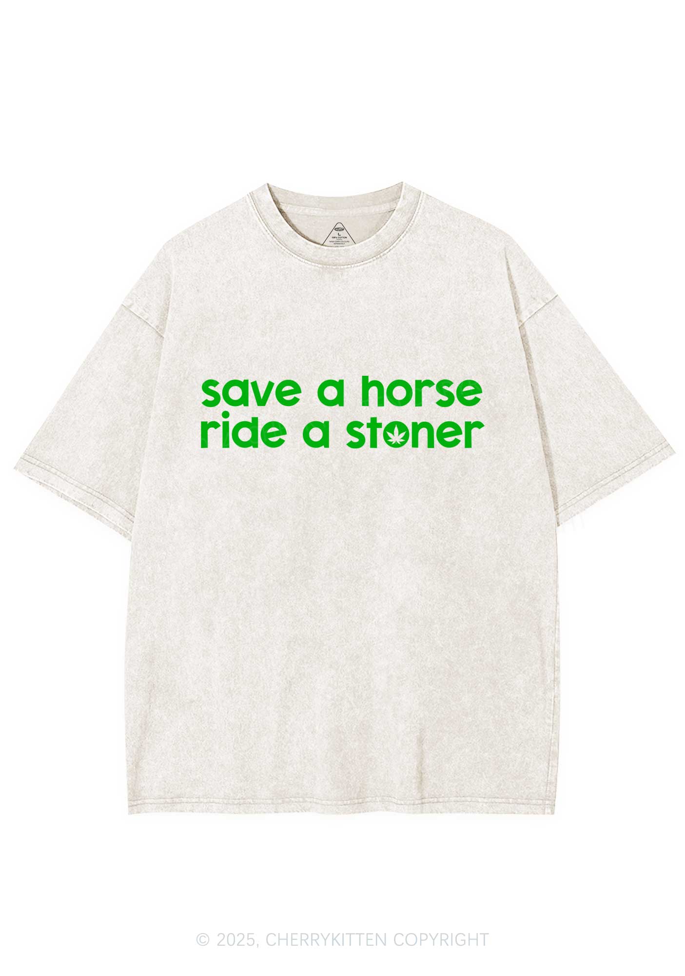 Ride A Stoner Y2K Shirts Washed Tee Cherrykitten