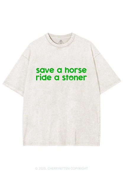 Ride A Stoner Y2K Shirts Washed Tee Cherrykitten