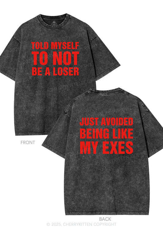 Not Be A Loser Two Sides Y2K Shirts Washed Tee Cherrykitten