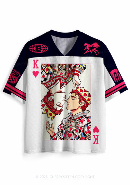Red Heart King Pride Y2K Sport Jersey Shirts Cherrykitten