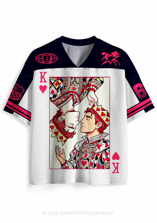 Red Heart King Pride Y2K Sport Jersey Shirts Cherrykitten