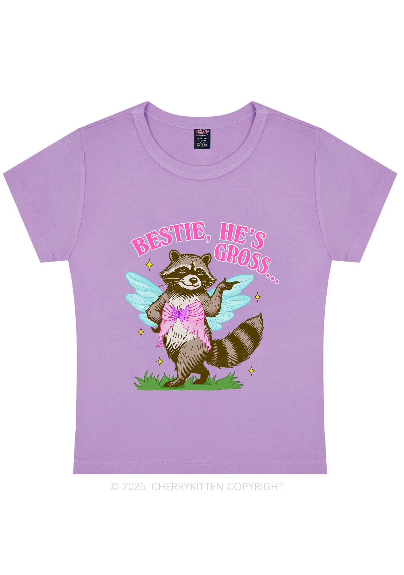 Bestie He Is Gross Y2K Baby Tee Cherrykitten