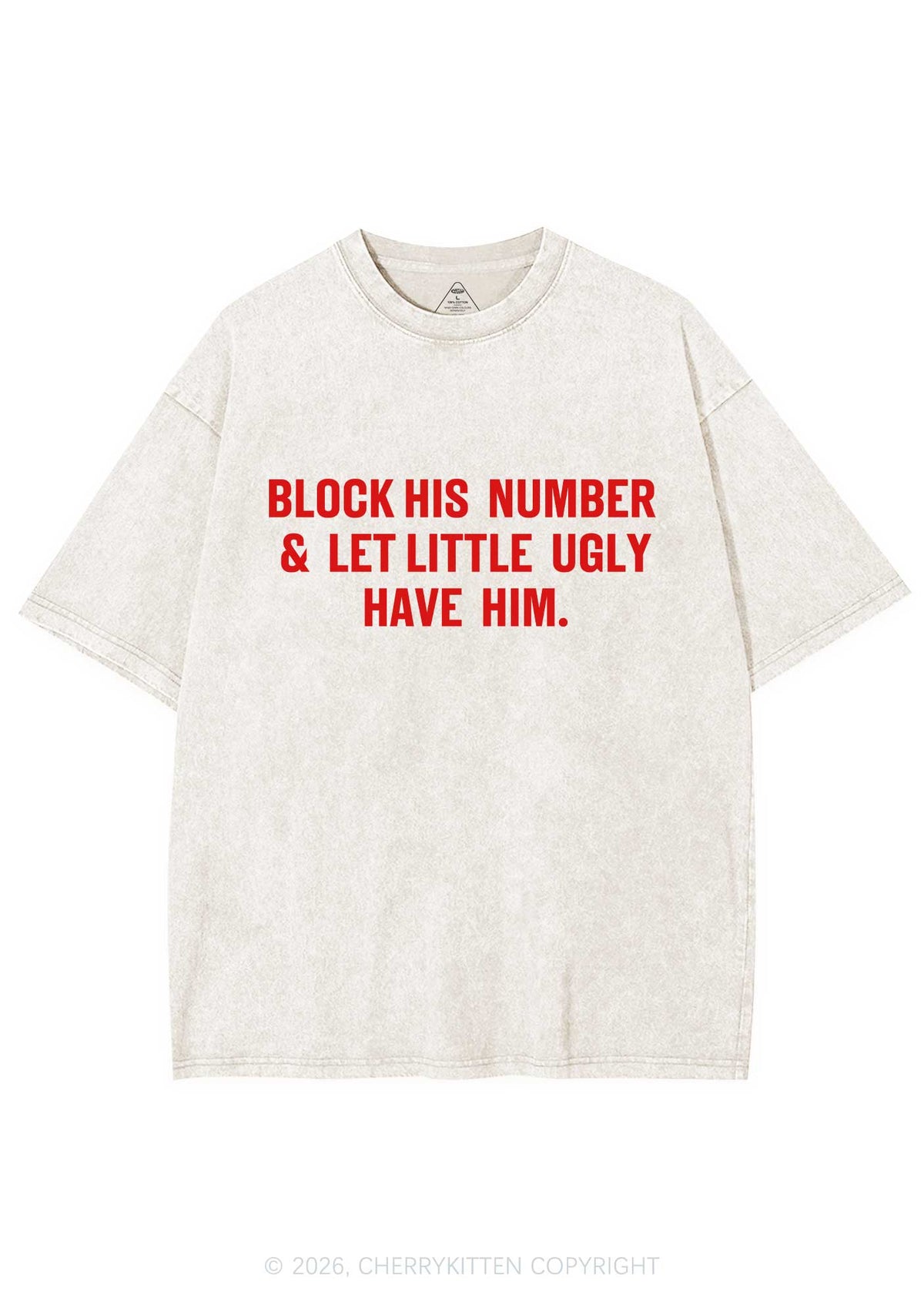 Let Little Ugly Have Him Y2K Shirts Washed Tee Cherrykitten