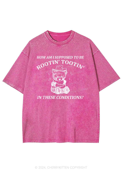 I Supposed To Be Rootin' Tootin' Y2K Washed Tee Cherrykitten
