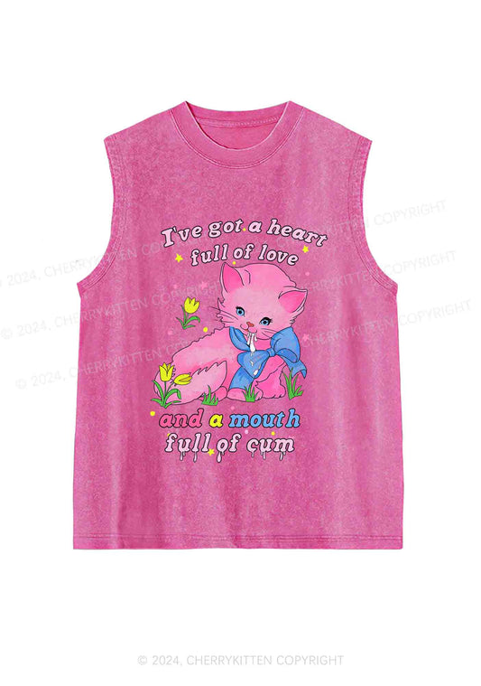 Heart Full Of Love Y2K Washed Tank Cherrykitten