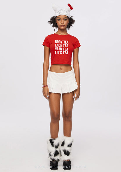 Body Face Hair Txts Tea Y2K Baby Tee Cherrykitten