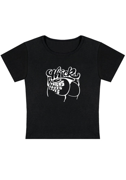 Curvy Thick Thighs Save Lives Baby Tee