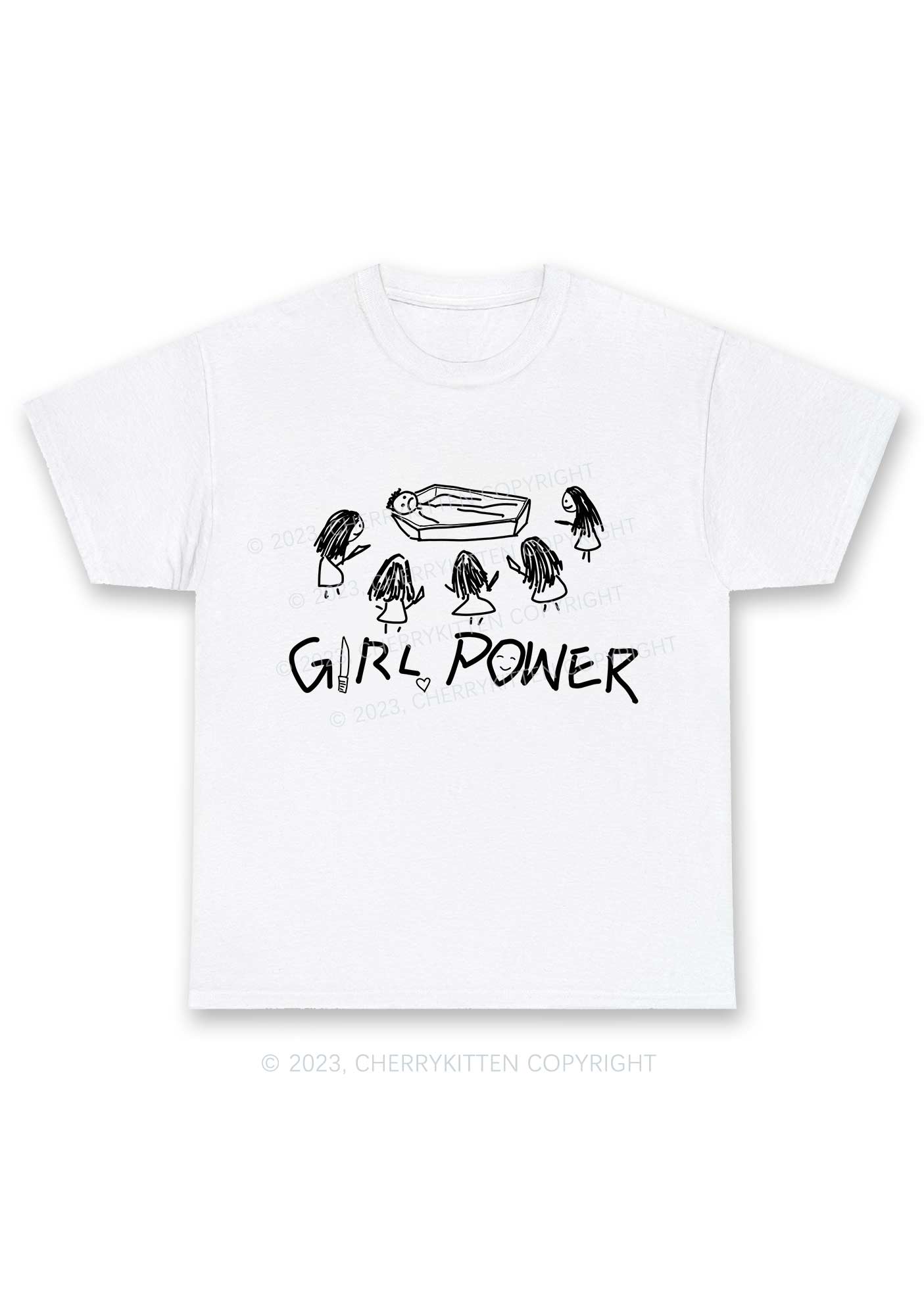 Girls Power Y2K Chunky Shirt Cherrykitten