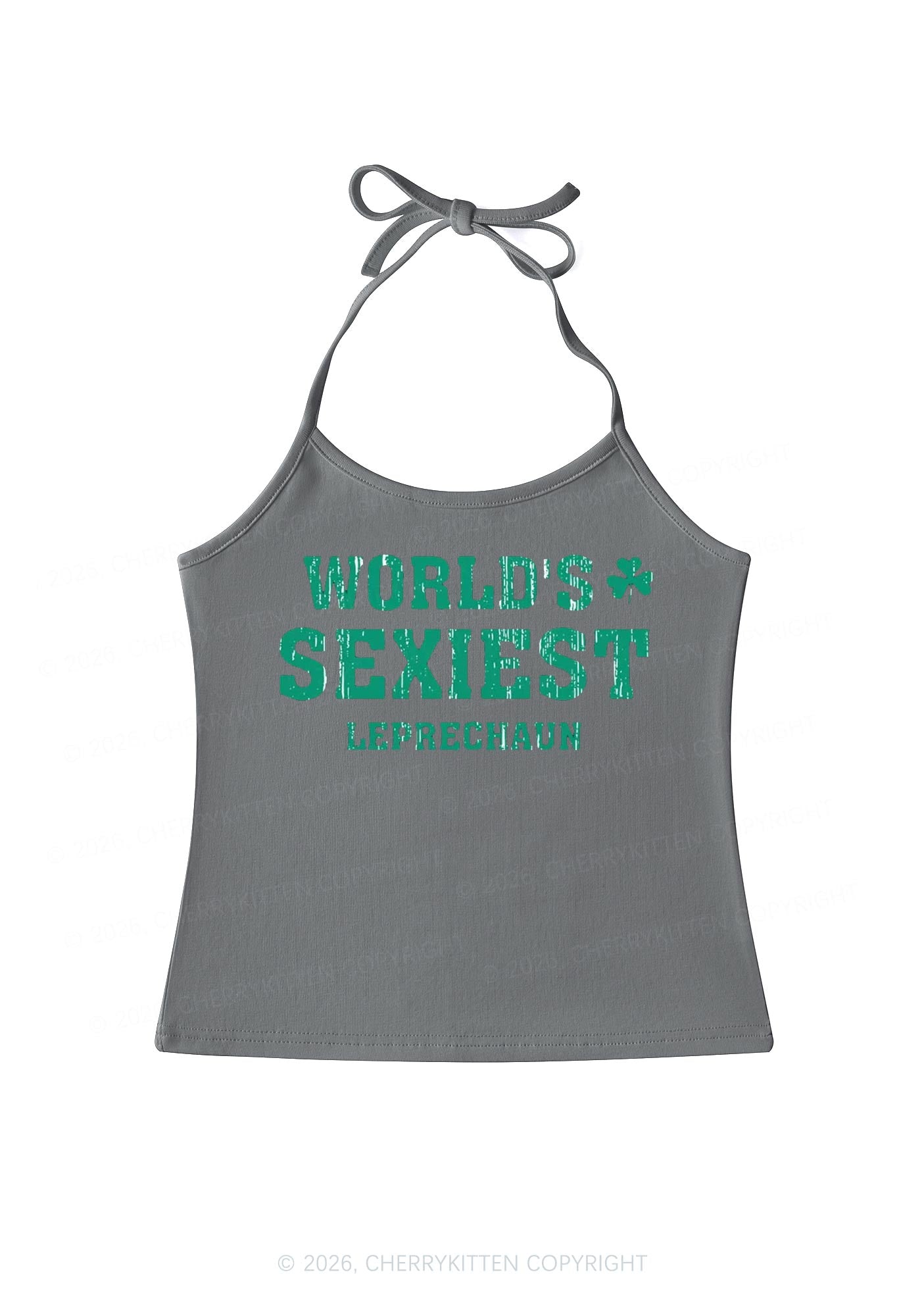 Worlds Sexiest Leprechaun St Patricks Y2K Halter Neck Cami Cherrykitten