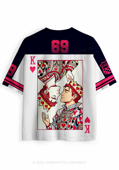 Red Heart King Pride Y2K Sport Jersey Shirts Cherrykitten
