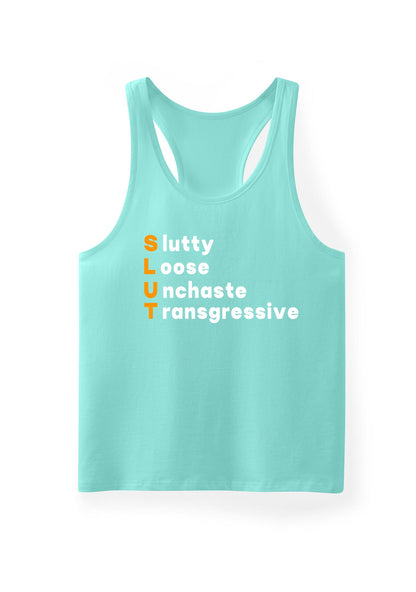 Slxtty Loose Unchaste Transgressive Y2K Men Racerback Tank Top Cherrykitten