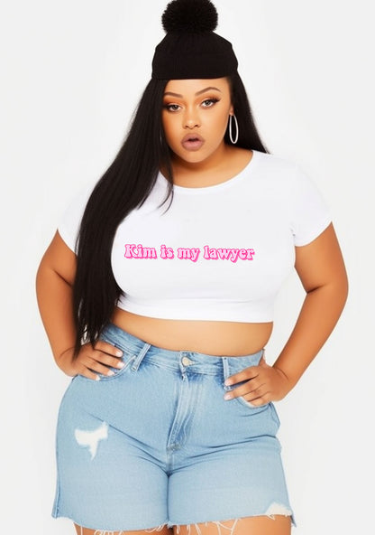 Curvy Kim Is My Lawyer Baby Tee