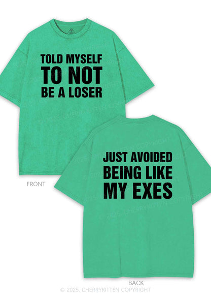 Not Be A Loser Two Sides Y2K Shirts Washed Tee Cherrykitten
