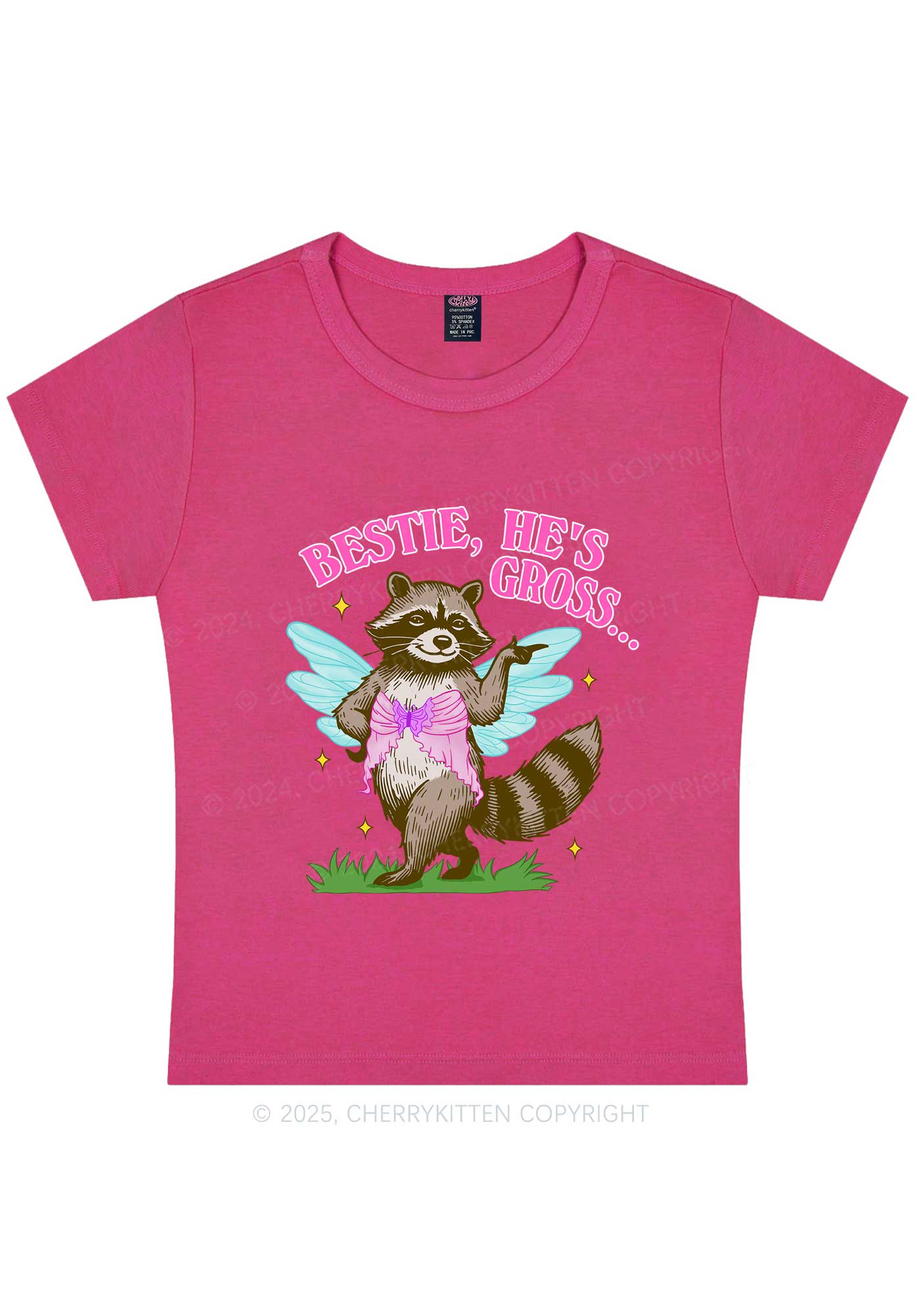 Bestie He Is Gross Y2K Baby Tee Cherrykitten