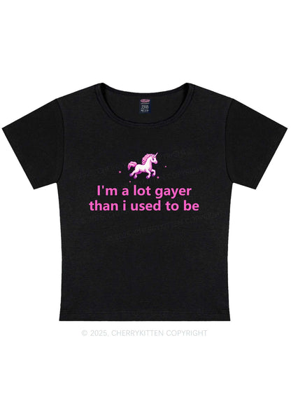 Im A Lot Gayer Pride Y2K Baby Tee Cherrykitten