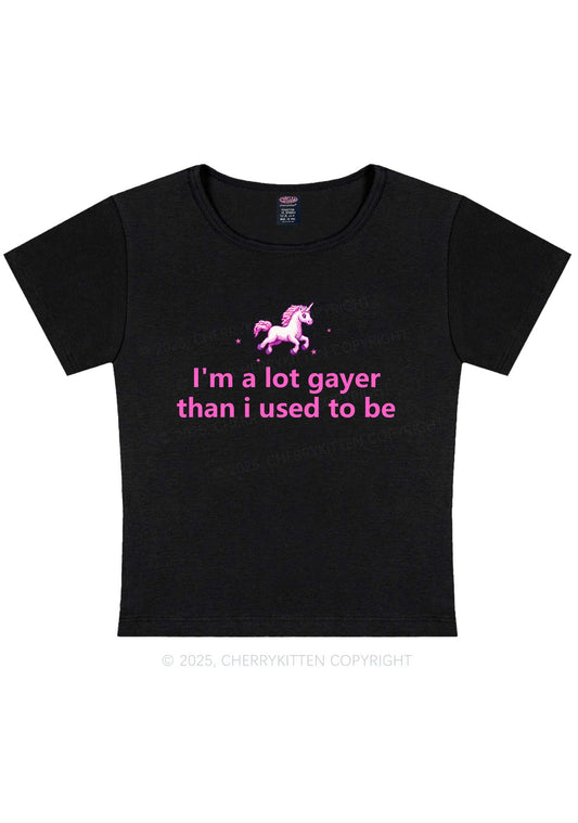 Im A Lot Gayer Pride Y2K Baby Tee Cherrykitten