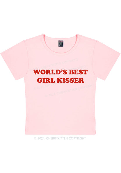 Best Girl Kisser Y2K Baby Tee Cherrykitten