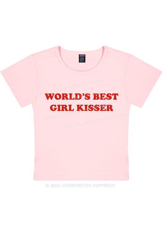Best Girl Kisser Y2K Baby Tee Cherrykitten
