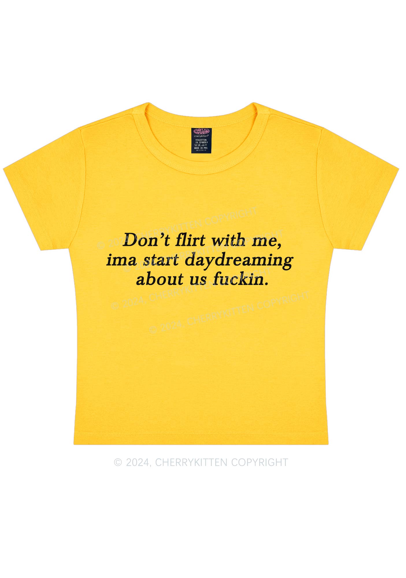 Don't Flirt With Me Y2K Baby Tee Cherrykitten